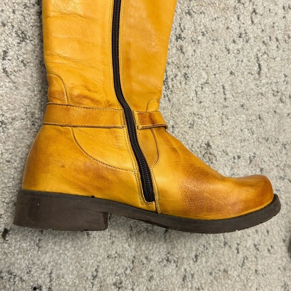 JAFA size 37 EUC near new ultra bright yellow!tan boots- beautiful brand MINT - Picture 8 of 12